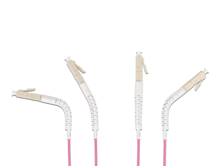 Delock LWL Kabel LC Duplex zu LC Duplex Multimode OM4 winkelbar 5 m
