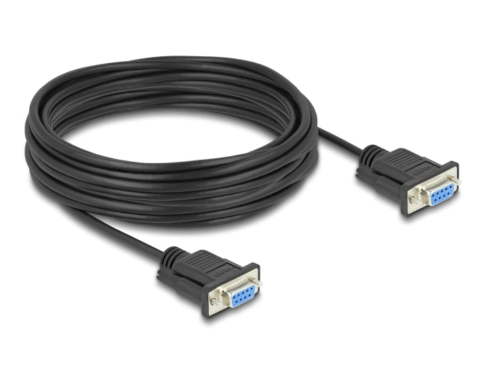 Delock RS-232 Kabel Seriell D-Sub9 Buchse zu Buchse mit schmalem Steckergehäuse 10 m