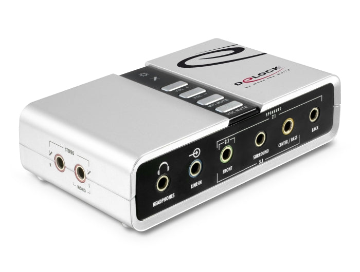 Delock USB Sound Box 7.1 mit TOSLINK Ein- und Ausgang