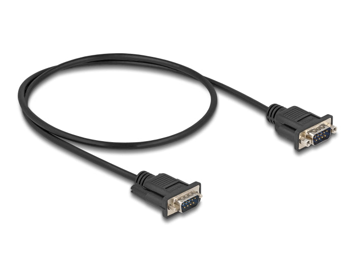 Delock RS-232 Kabel Seriell D-Sub9 Stecker zu Stecker mit schmalem Steckergehäuse 0,5 m