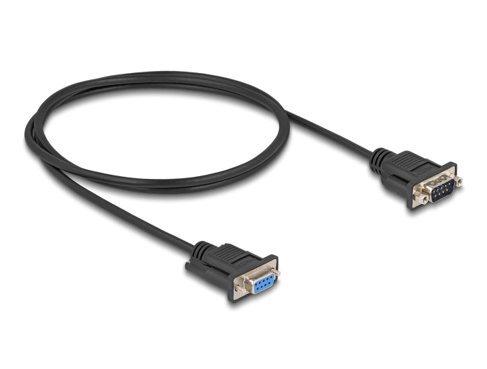 Delock RS-232 Kabel Seriell D-Sub9 Stecker zu Buchse mit schmalem Steckergehäuse 1 m