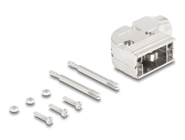 Delock Gehäuse für D-Sub 9 Pin Stecker / Buchse 90° gewinkelt Zinklegierung