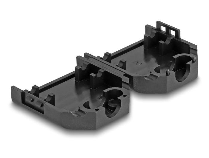 Delock Gehäuse für D-Sub 9 Pin Stecker / Buchse Kunststoffgehäuse mit Zugentlastung schwarz