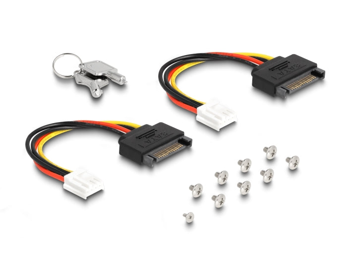 Delock 5.25″ Wechselrahmen für 8 x M.2 NVMe SSD mit Slim SAS SFF-8654 Anschluss