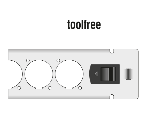 Delock 10″ D-Typ Patchpanel 6 Port werkzeugfrei grau