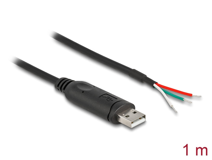 Delock Adapterkabel USB 2.0 Typ-A zu seriell RS-485 3 x offene Kabelenden 1 m