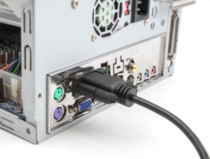 Delock RS-232 Kabel Seriell D-Sub9 Stecker zu Buchse mit schmalem Steckergehäuse 1 m