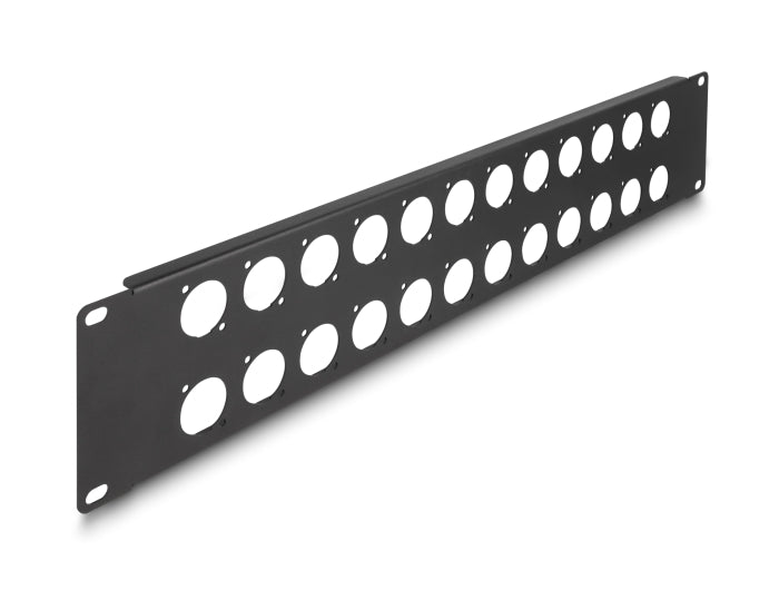 Delock D-Typ 19″ Patchpanel 24 Port 2 HE schwarz