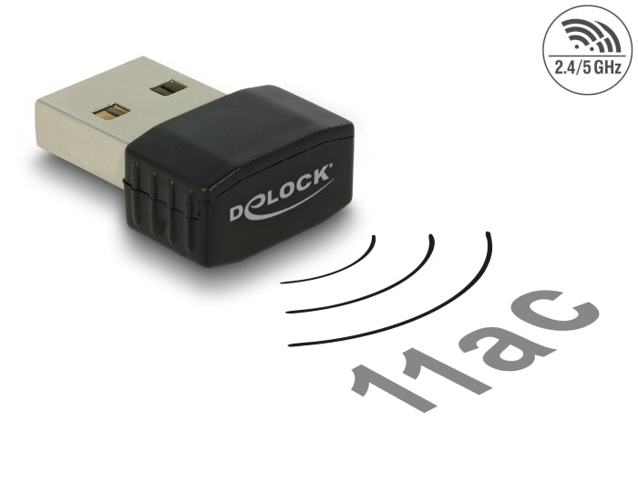 Delock USB 2.0 Dualband WLAN ac/a/b/g/n Nano Stick 433 + 150 Mbps
