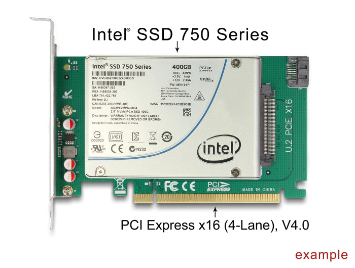 Delock PCI Express x16 Karte zu 1 x intern U.2 NVMe SFF-8639