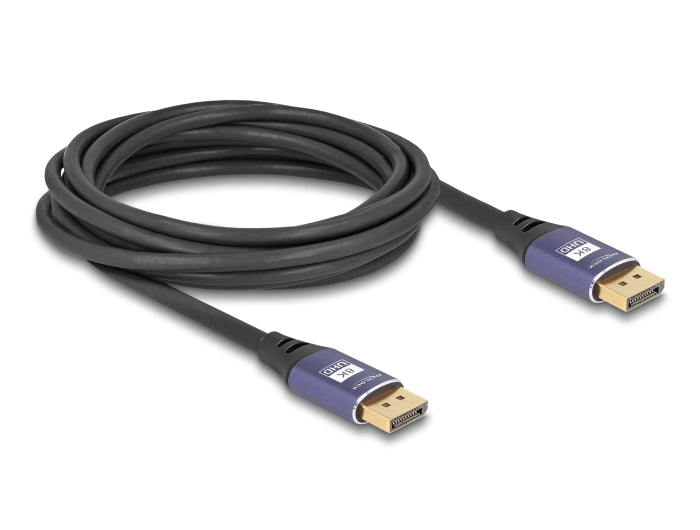 Delock DisplayPort Kabel 8K 60 Hz 5 m flieder Metall