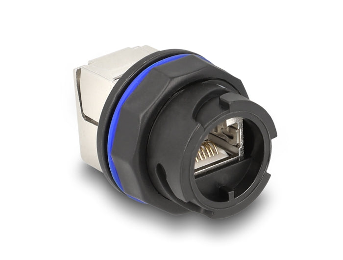 Delock RJ45 Cat.6A Einbaubuchse mit LSA Anschluss schwarz