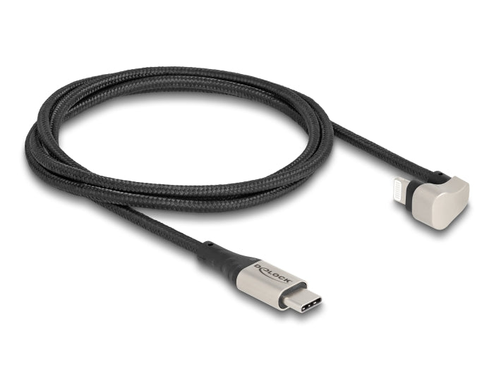 Delock Daten- und Ladekabel USB Type-C™ zu Lightning™ für iPhone™ und iPad™ 180° gewinkelt 1 m MFi