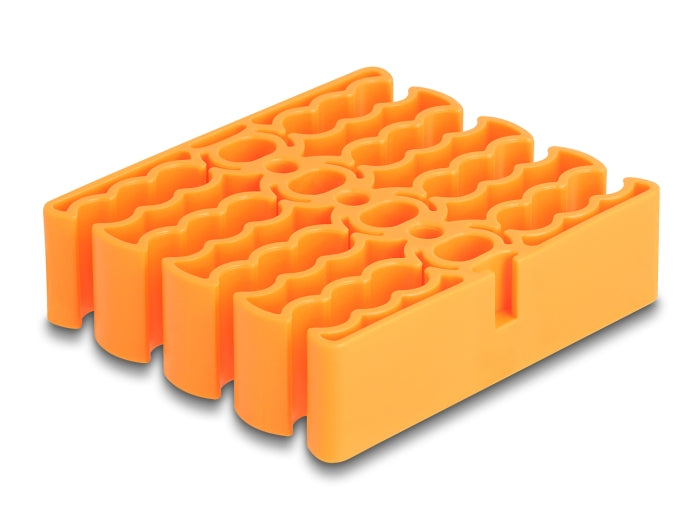 Delock Kabel-Organizer mit 24 Kabeleinführungen orange