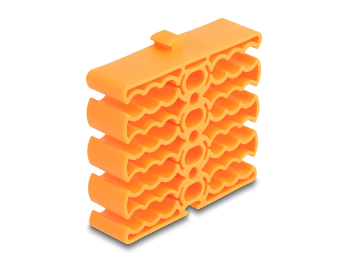 Delock Kabel-Organizer mit 24 Kabeleinführungen orange