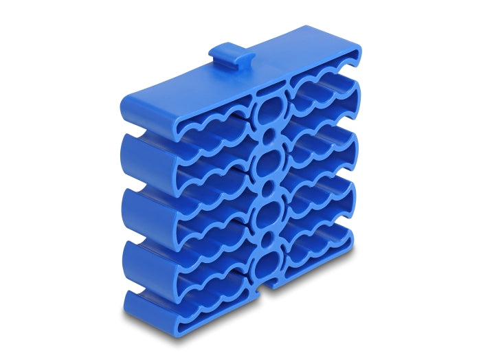 Delock Kabel-Organizer mit 24 Kabeleinführungen blau