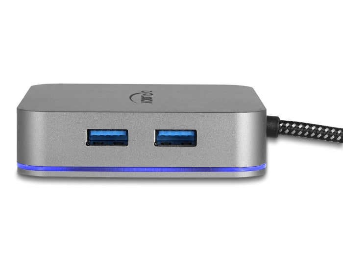 Delock USB Type-C™ Dockingstation für Mobilgeräte 4K - HDMI / Hub / LAN / PD 3.0 mit LED Beleuchtung