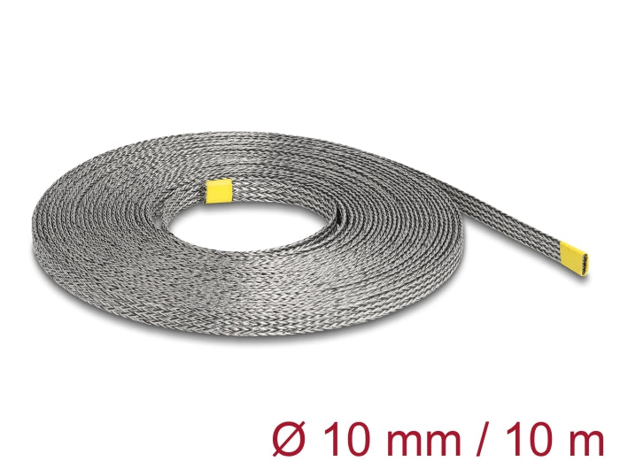 Delock Geflechtschlauch zur EMI Abschirmung dehnbar 10 m x 10 mm