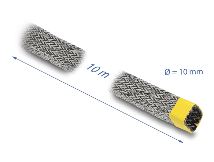 Delock Geflechtschlauch zur EMI Abschirmung dehnbar 10 m x 10 mm