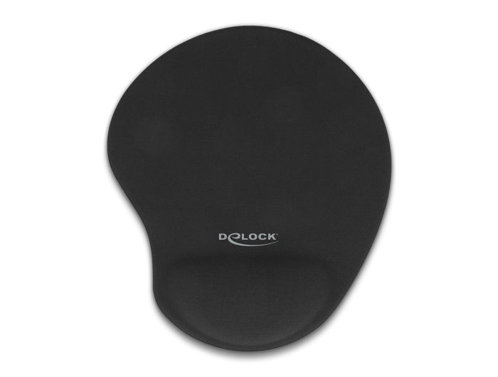 Delock Ergonomisches Mauspad mit Gel Handballenauflage schwarz 230 x 202 x 24 mm