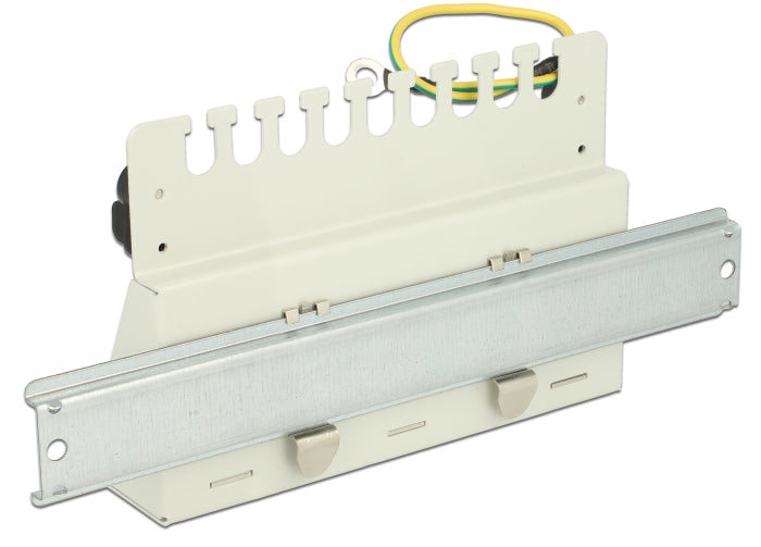Delock Desktop Patch Panel Halterung für Hutschiene mit M4 Befestigungsschrauben 2 Stück