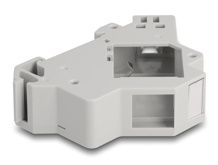 Delock Keystone Halterung für Hutschiene mit Erdung grau