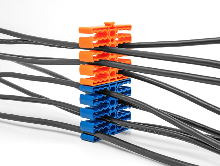 Delock Kabel-Organizer mit 24 Kabeleinführungen blau