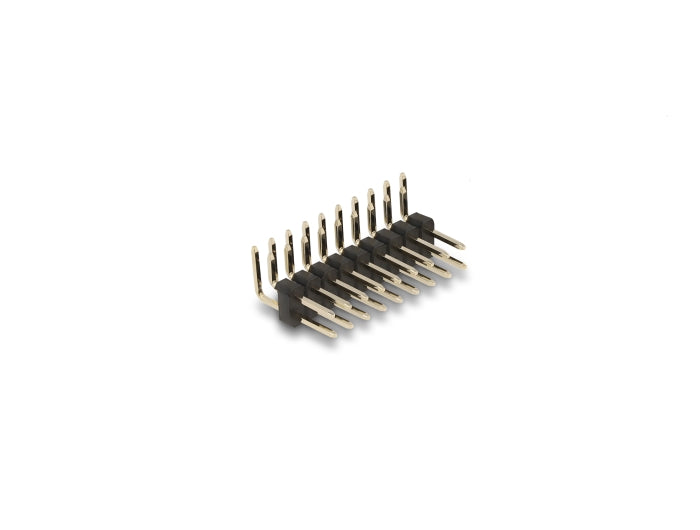 Delock Stiftleiste 10 Pin, Rastermaß 2,54 mm, 2-reihig, gewinkelt, 5 Stück