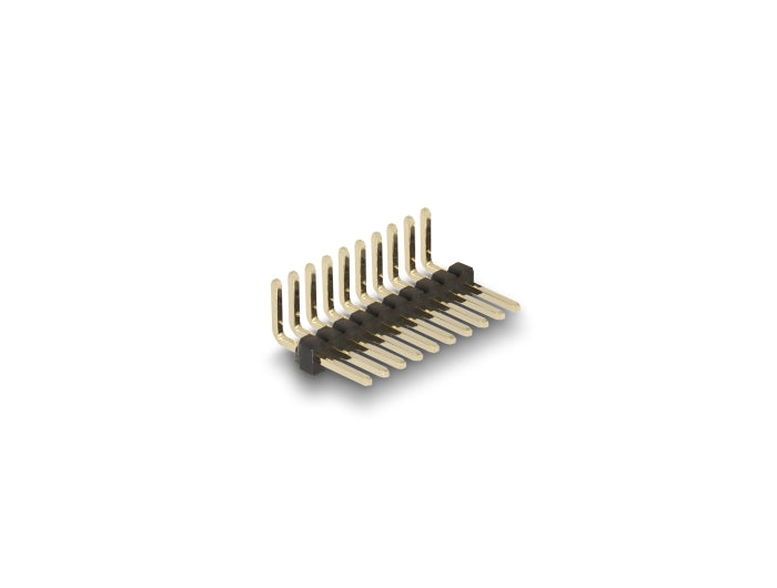 Delock Stiftleiste 10 Pin, Rastermaß 1,27 mm, 1-reihig, gewinkelt, 5 Stück