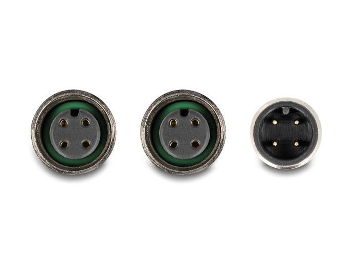 Delock M12 Y-Splitter A-kodiert 4 Pin 1 x Buchse zu 1 x Stecker und 1 x Buchse Parallelschaltung