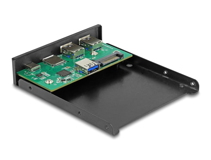 Delock Front Panel 3.5″ USB 5 Gbps 1 x USB Type-C™ + 2 x USB Typ-A + SD und Micro SD Slot