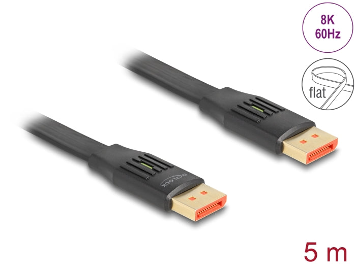 Delock DisplayPort Flachbandkabel 8K 60 Hz 5 m