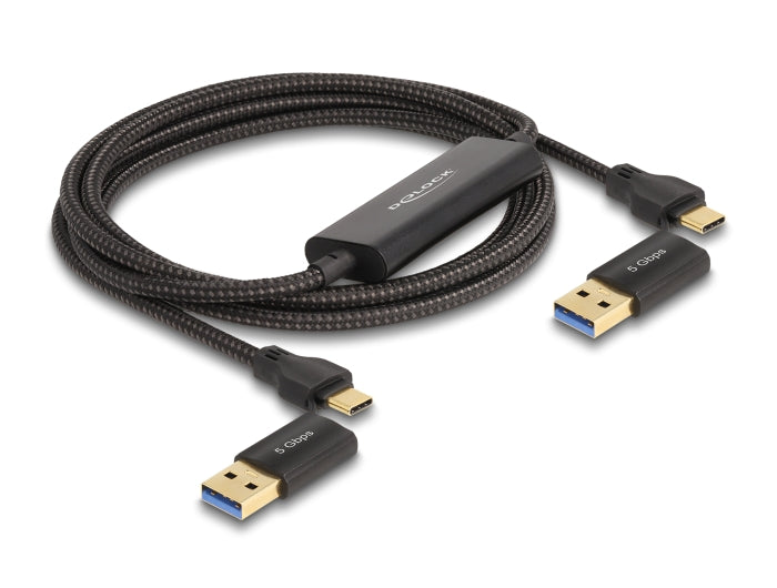 Delock USB Type-C™ 5 Gbps Data Link Kabel + KM Switch 2 m