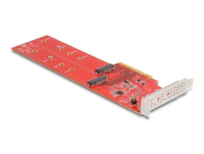 Delock PCI Express x8 Karte zu 2 x intern NVMe M.2 Key M 110 mm - Bifurcation - Low Profile Formfaktor