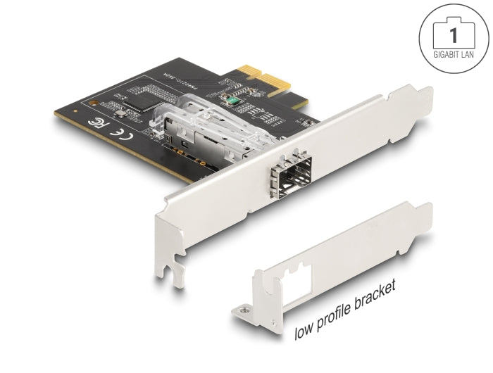 Delock PCI Express x1 Netzwerkkarte Gigabit LAN 1 x SFP i210