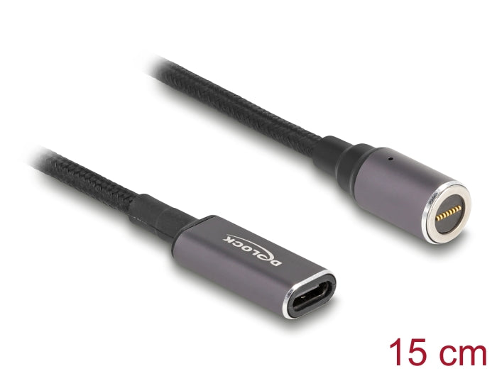 Delock Notebook Ladekabel USB Type-C™ Buchse zu magnetischem 8 Pin Konnektor 15 cm