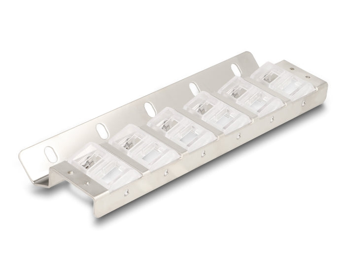 Delock Keystone Halterung 12 Port neigbar für 10″ oder 19″ Rack und Wandmontage
