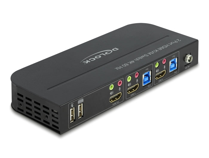 Delock HDMI KVM Switch 4K 60 Hz mit USB 5 Gbps und Audio