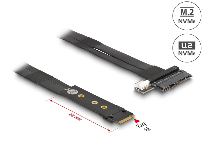 Delock M.2 Key M zu U.2 SFF-8639 NVMe Adapter mit 20 cm Kabel