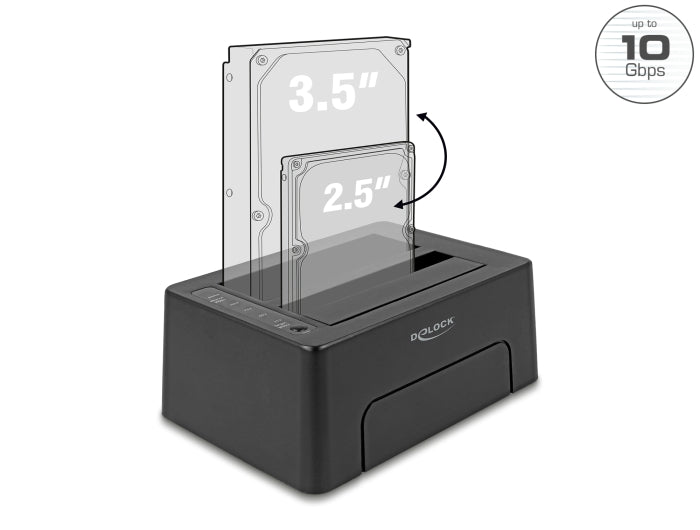 Delock USB Type-C™ 10 Gbps Dockingstation für 2 x SATA HDD / SSD mit Klon Funktion