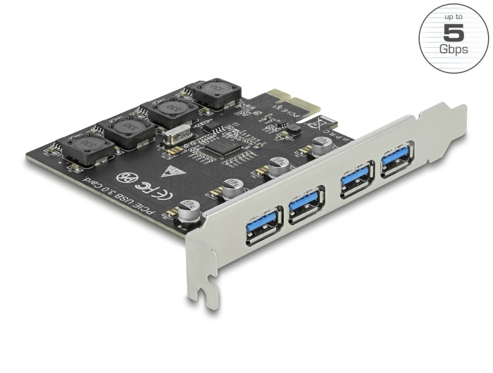 Delock PCI Express x1 Karte zu 4 x extern USB Typ-A Buchse USB 5 Gbps
