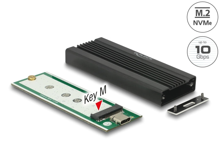 Delock Externes Gehäuse für M.2 NVMe PCIe SSD mit SuperSpeed USB 10 Gbps USB Type-C™ Buchse