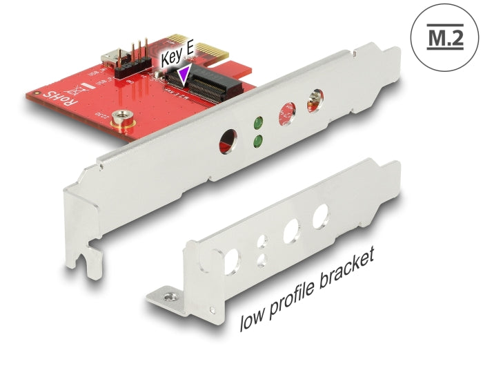 Delock PCI Express x1 Karte > 1 x intern M.2 Key E - Low Profile Formfaktor