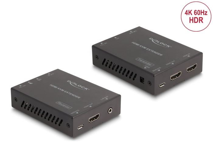 Delock HDMI KVM Extender Set über Cat.6 Kabel 4K 60 Hz 70 m