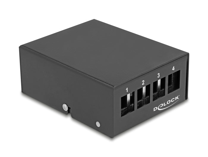 Delock Keystone Patchpanel 4 Port schwarz