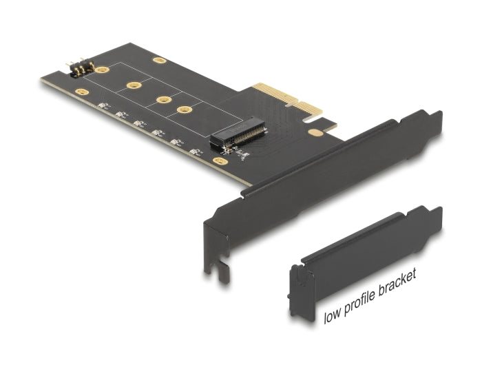 Delock PCI Express x4 Karte zu 1 x intern NVMe M.2 Key M mit Kühlkörper und RGB LED Beleuchtung - Low Profile Formfaktor