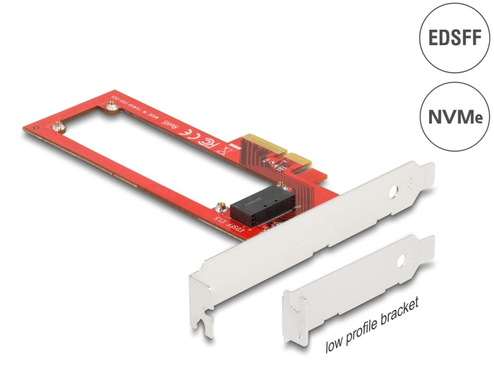 Delock PCI Express x4 Karte zu 1 x EDSFF E1.S Slot - Low Profile Formfaktor