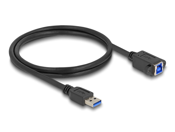 Delock USB 5 Gbps Kabel USB Typ-A Stecker zu USB Typ-B Buchse zum Einbau 1 m schwarz