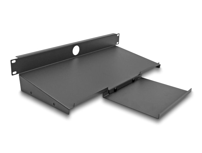Delock 19″ Fachboden für Tastatur und Maus 1 HE dunkelgrau