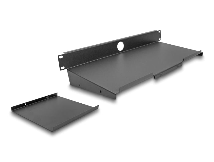 Delock 19″ Fachboden für Tastatur und Maus 1 HE dunkelgrau